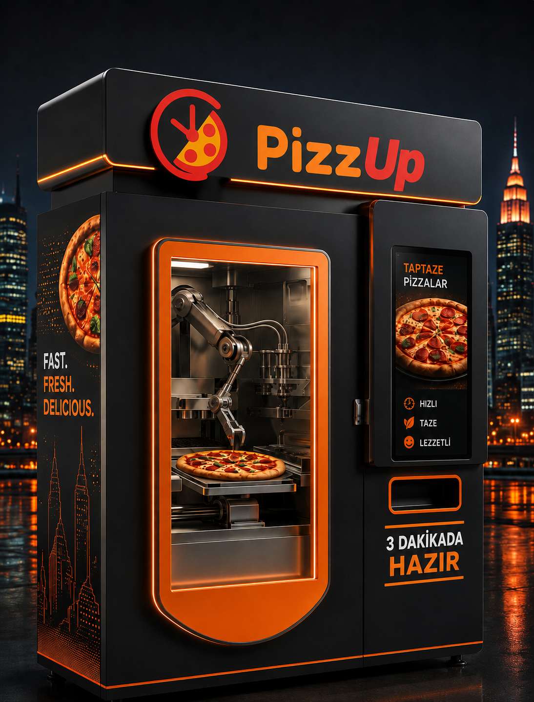 PizzUp otomat iç teknolojisi